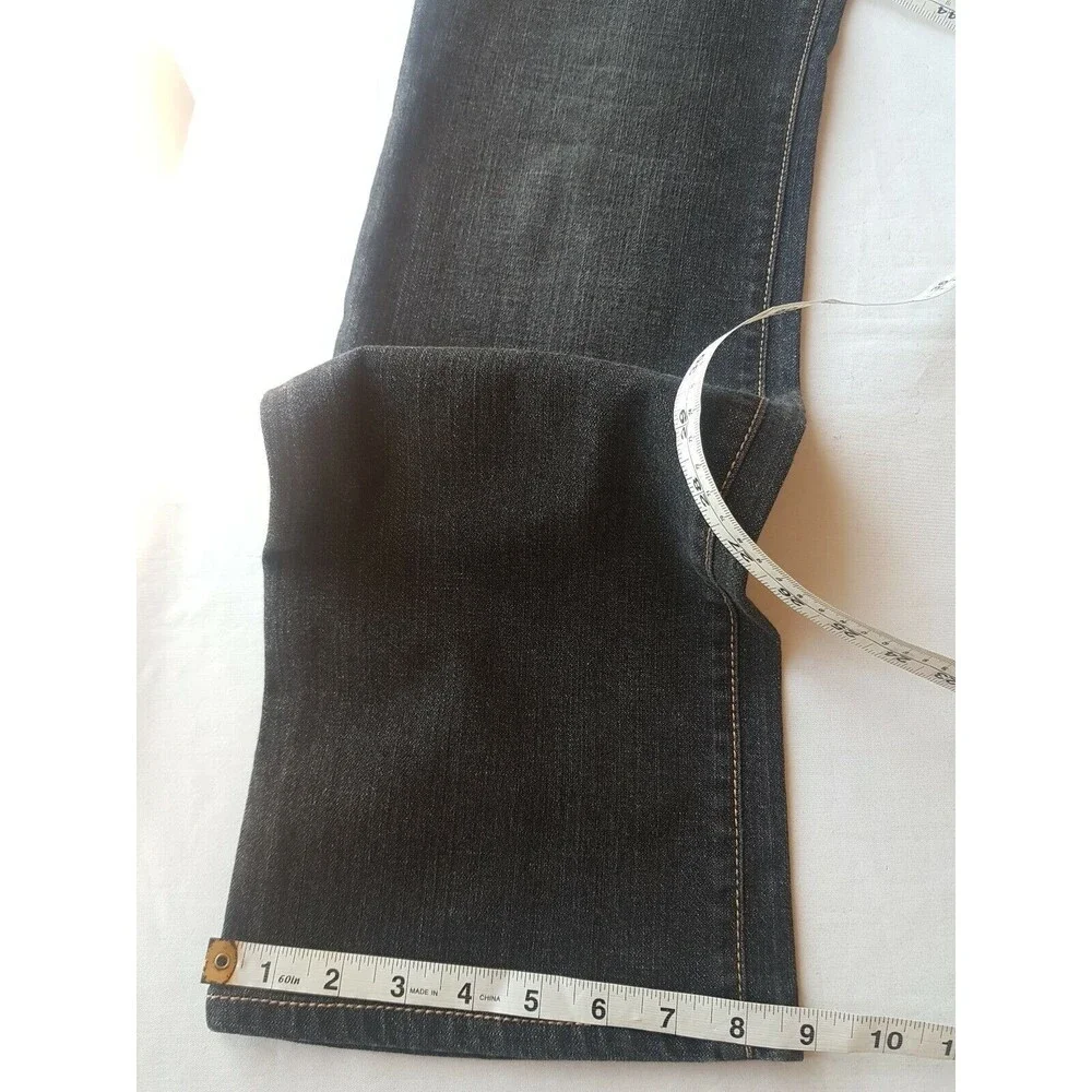 Loft Size 6 Jeans Boot Slim Gray Cotton Spandex Gray Zipper Inseam 31 Mid Womens